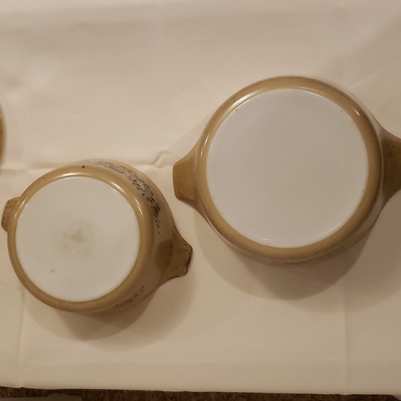 Vintage Pyrex casserole set Homestead pattern - Picture 5 of 7